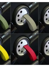 Rennline RS Style Door Pulls for Mini R55 R56 R57 R58 R59 R60 2007-2016, Red Straps                                     - DH24      SLV.RED - Image 4